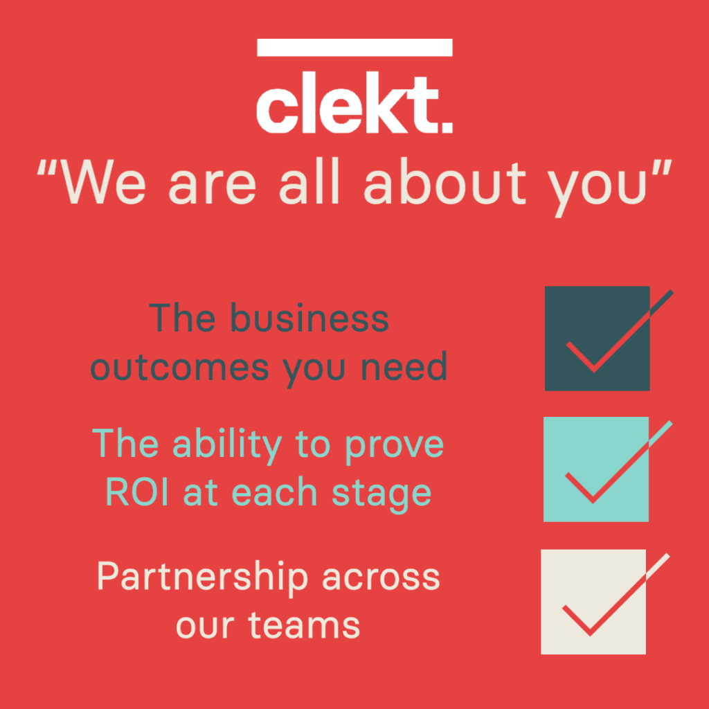 Snowflake Consulting services;  outcomes and advantages of parenting with Clekt in your Snowflake implementation